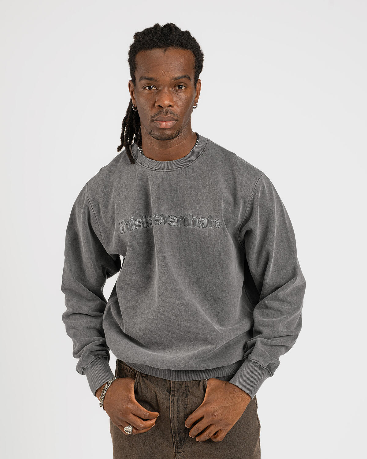 Thisisneverthat T-Logo Crewneck | TN253TSWCW01-DAMO | AFEW STORE